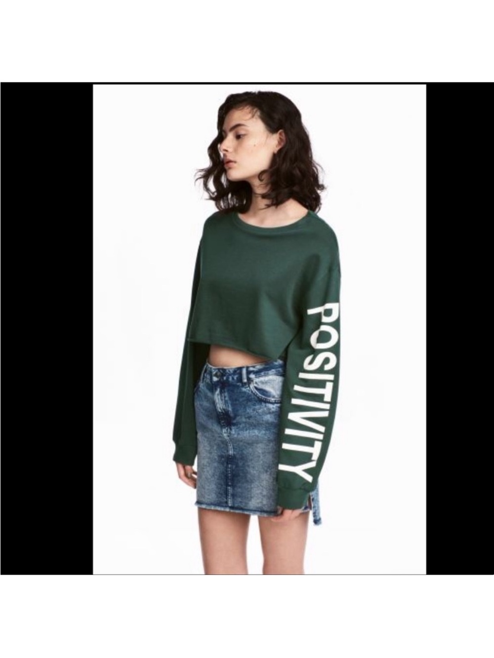 H&M Divided Longsleeve Crop Top